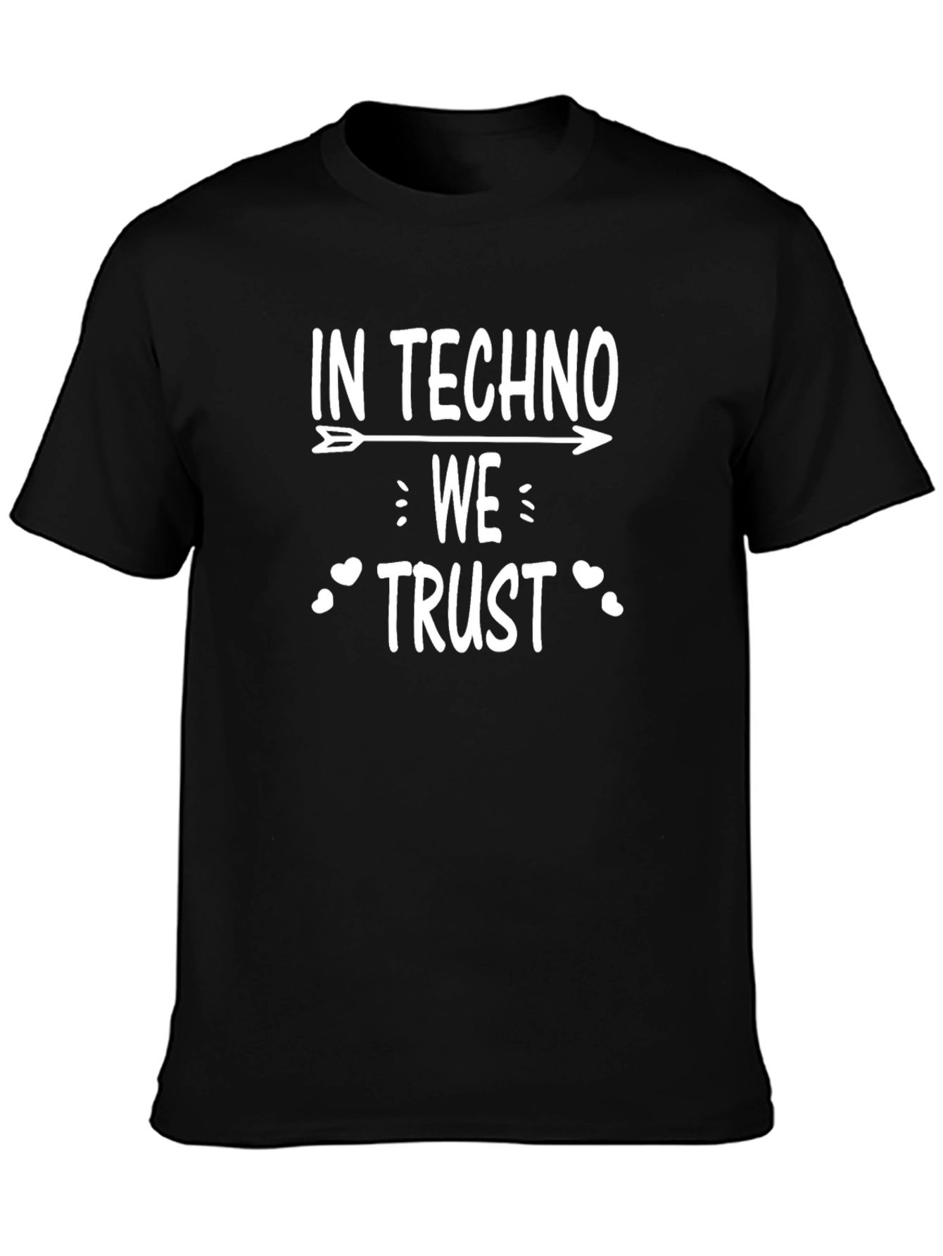 In Techno We Trust Graphic Tee - Black