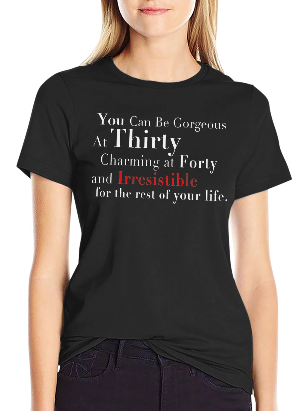 Gorgeous at 30 Graphic Tee - Black