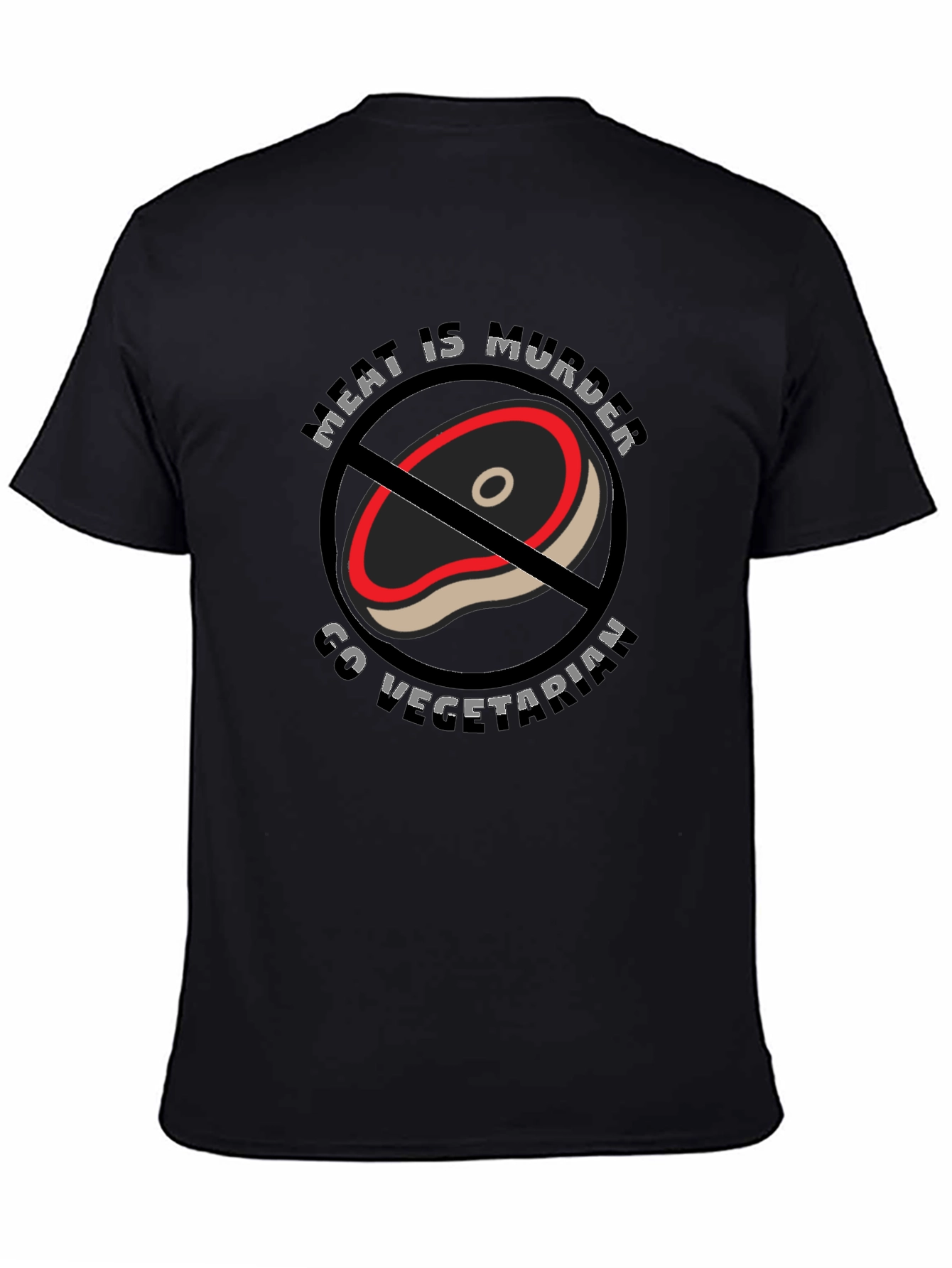 Meat is Murder Go Vegetarian Graphic Tee