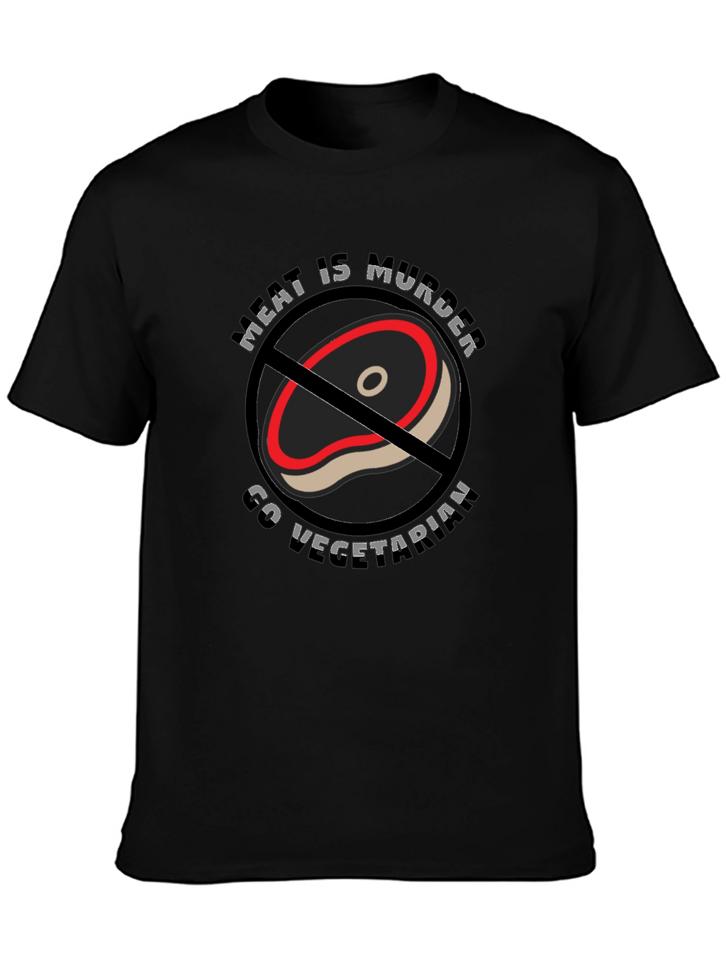 Meat is Murder Go Vegetarian Graphic Tee