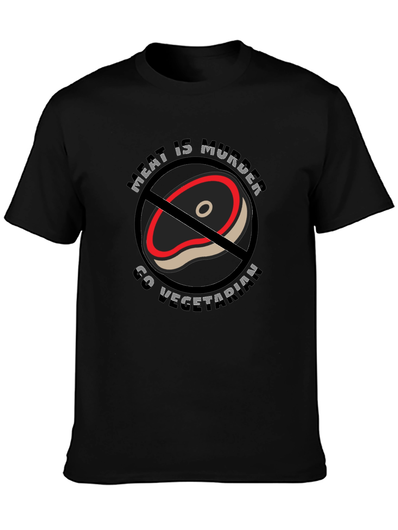 Meat is Murder Go Vegetarian Graphic Tee
