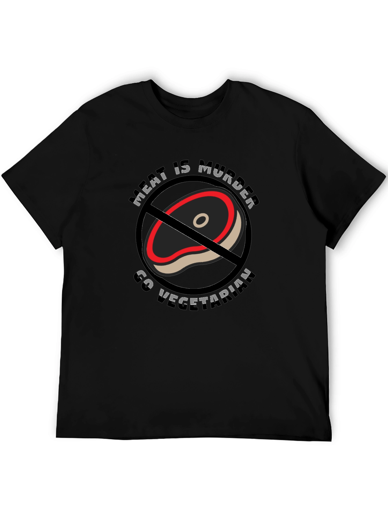 Meat is Murder Go Vegetarian Graphic Tee