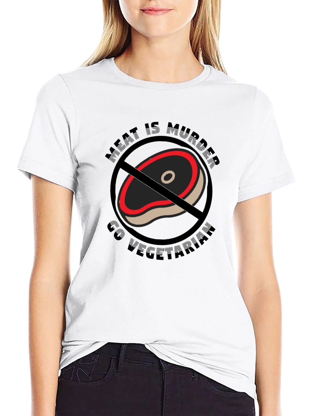 Meat is Murder Go Vegetarian Graphic Tee