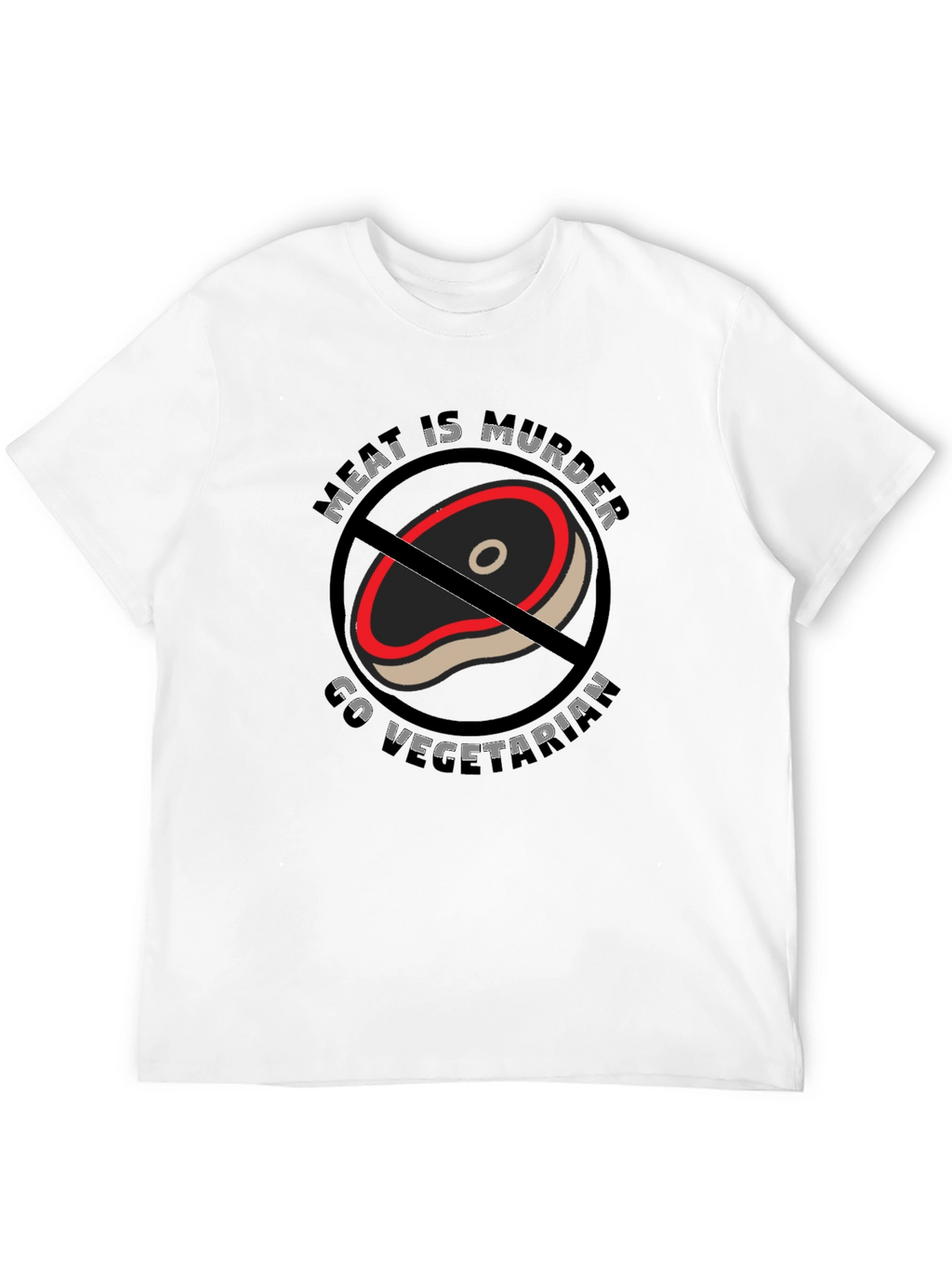 Meat is Murder Go Vegetarian Graphic Tee