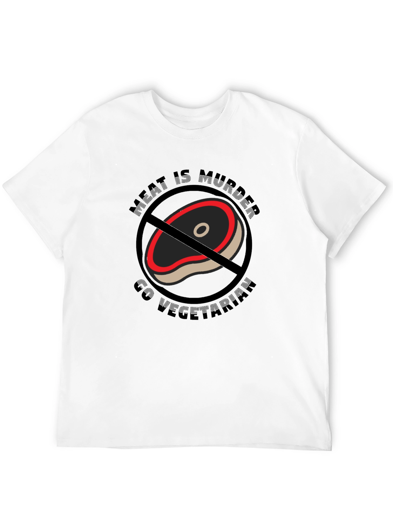 Meat is Murder Go Vegetarian Graphic Tee