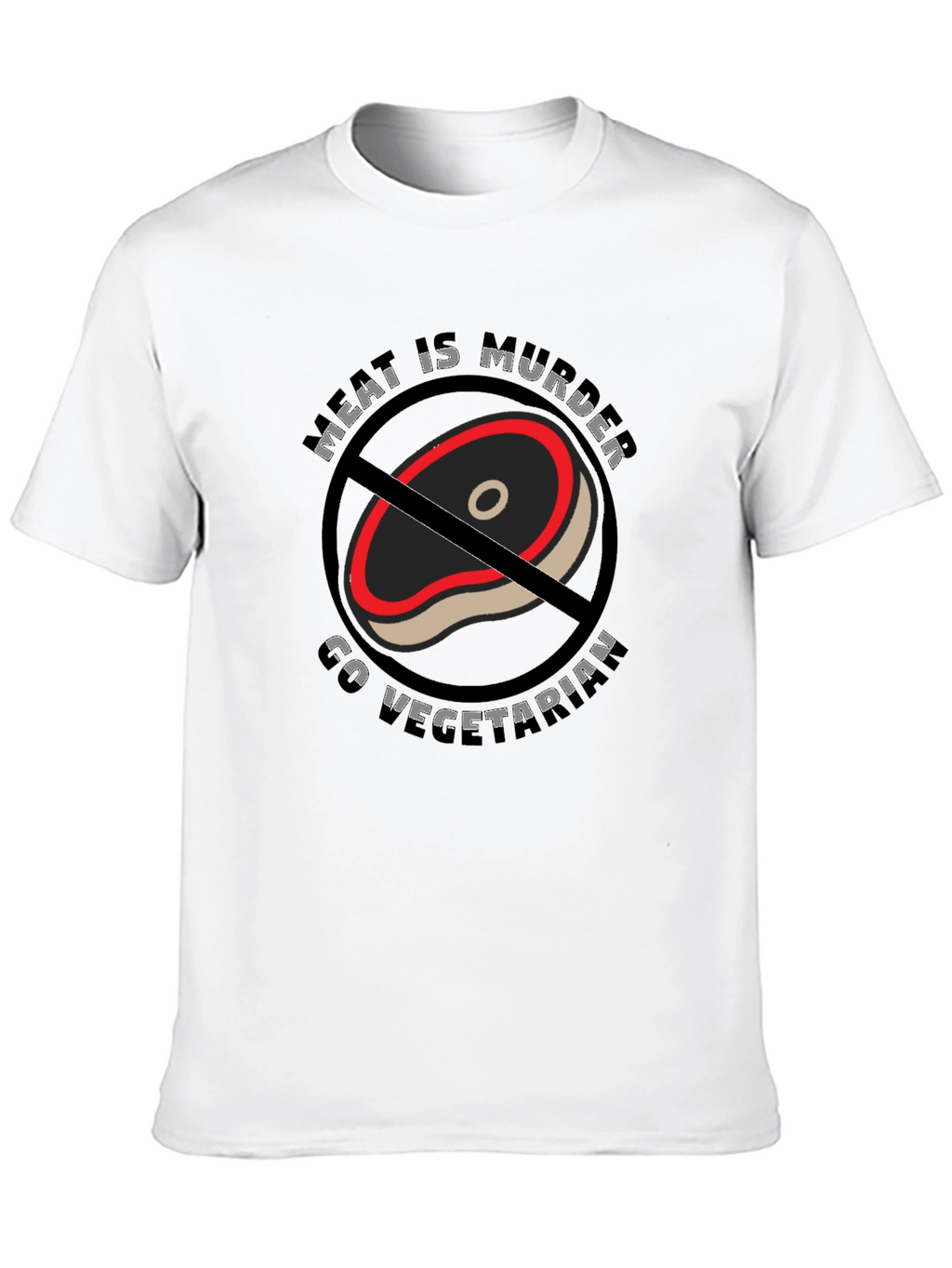 Meat is Murder Go Vegetarian Graphic Tee