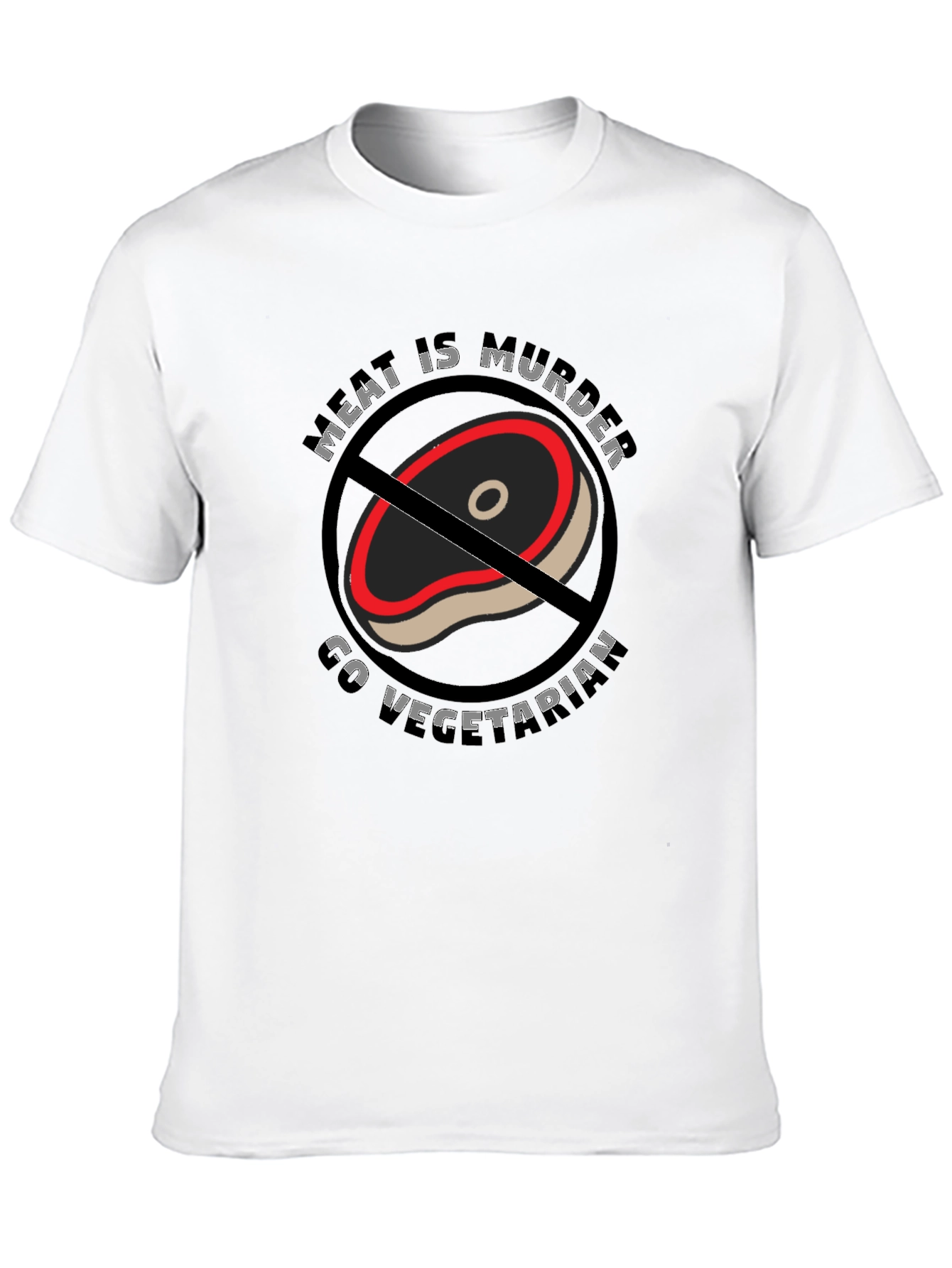 Meat is Murder Go Vegetarian Graphic Tee