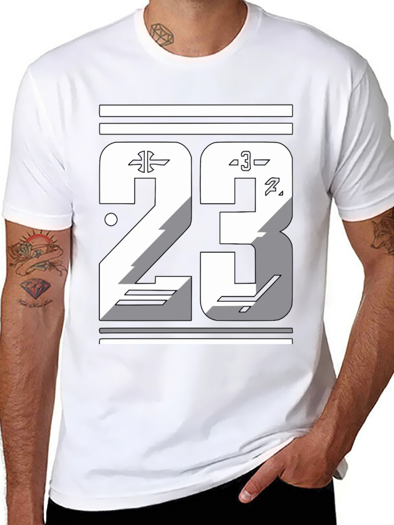 Mens Graphic T-Shirt - Number 23 Design