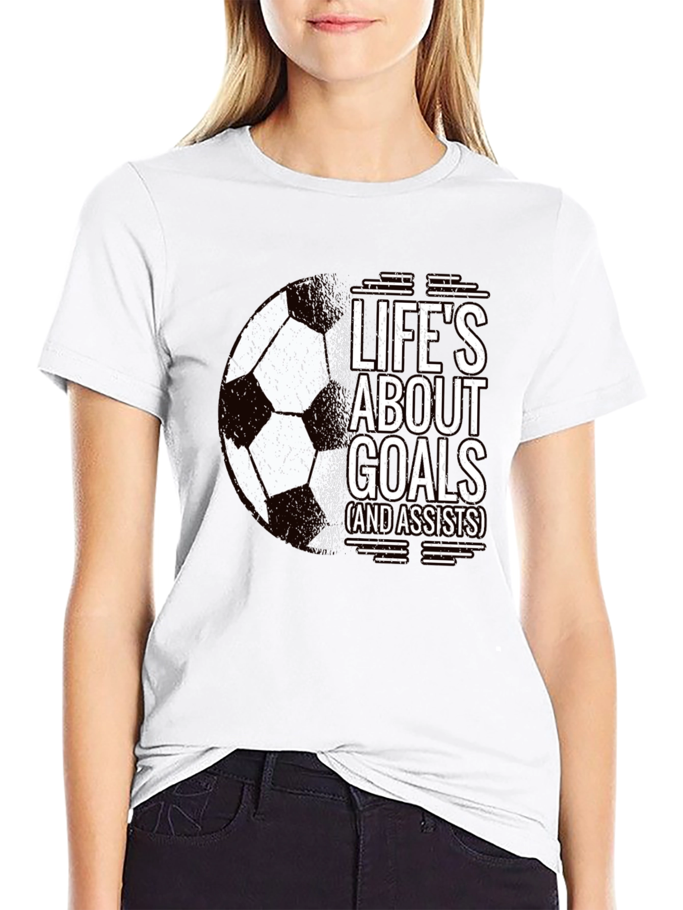 Lifes About Goals Soccer T-Shirt