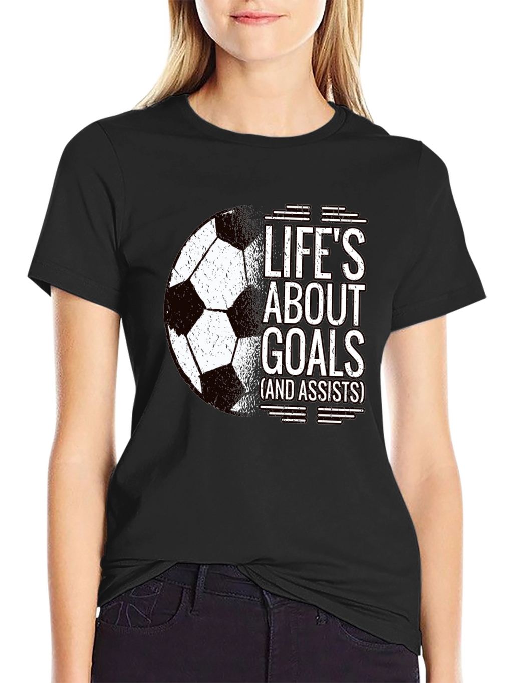 Lifes About Goals Soccer T-Shirt