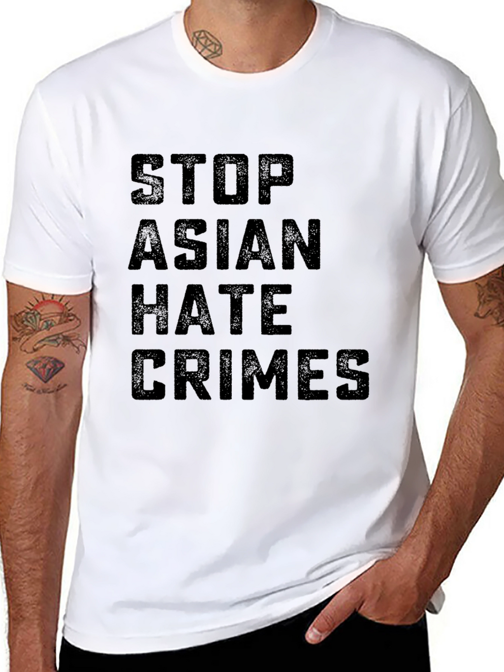 Stop Asian Hate Crimes Black Tee - Activism