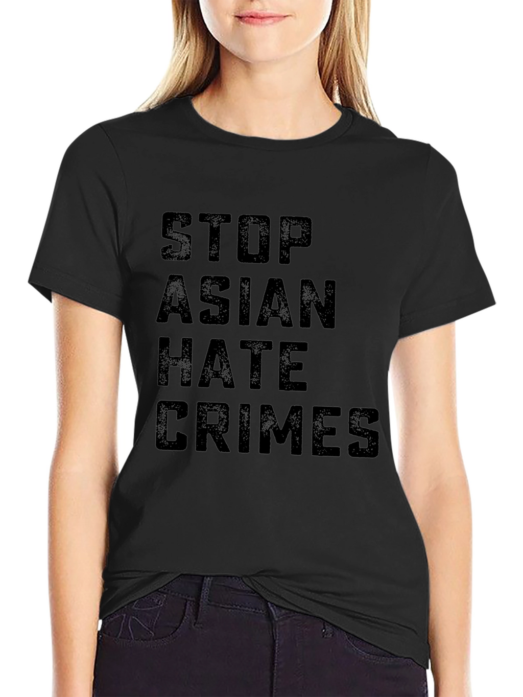 Stop Asian Hate Crimes Black Tee - Activism