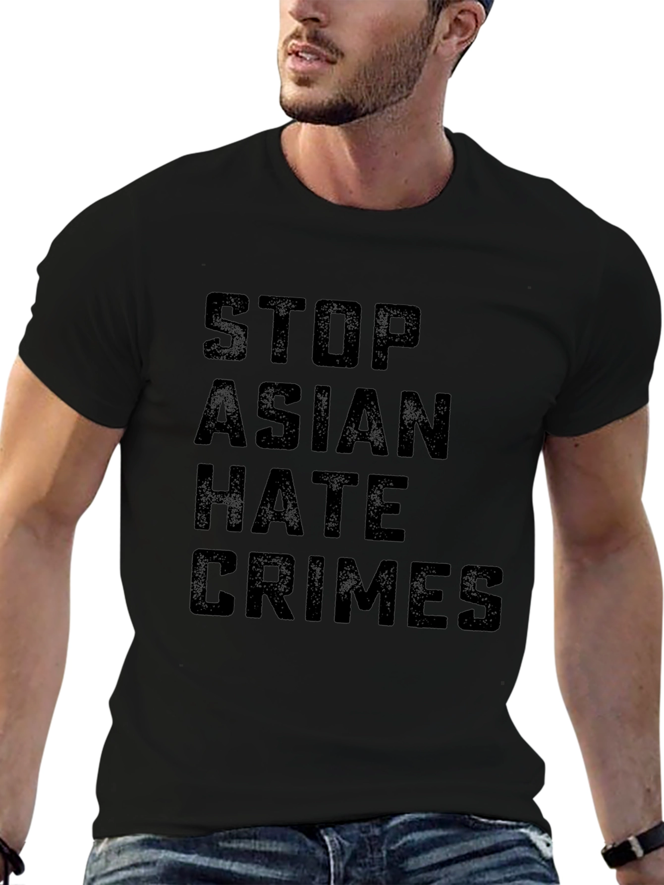 Stop Asian Hate Crimes Black Tee - Activism