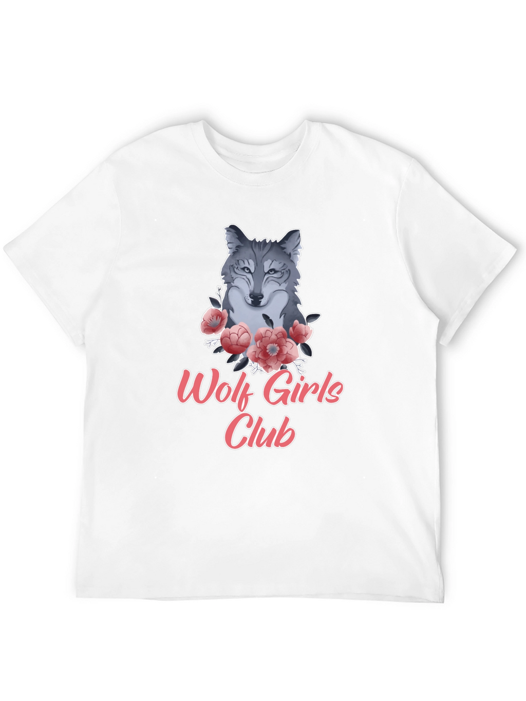 Wolf Girls Club Graphic Tee - Black Cotton T-Shirt