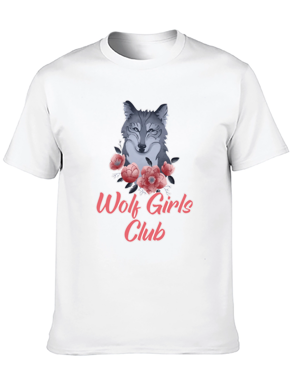 Wolf Girls Club Graphic Tee - Black Cotton T-Shirt