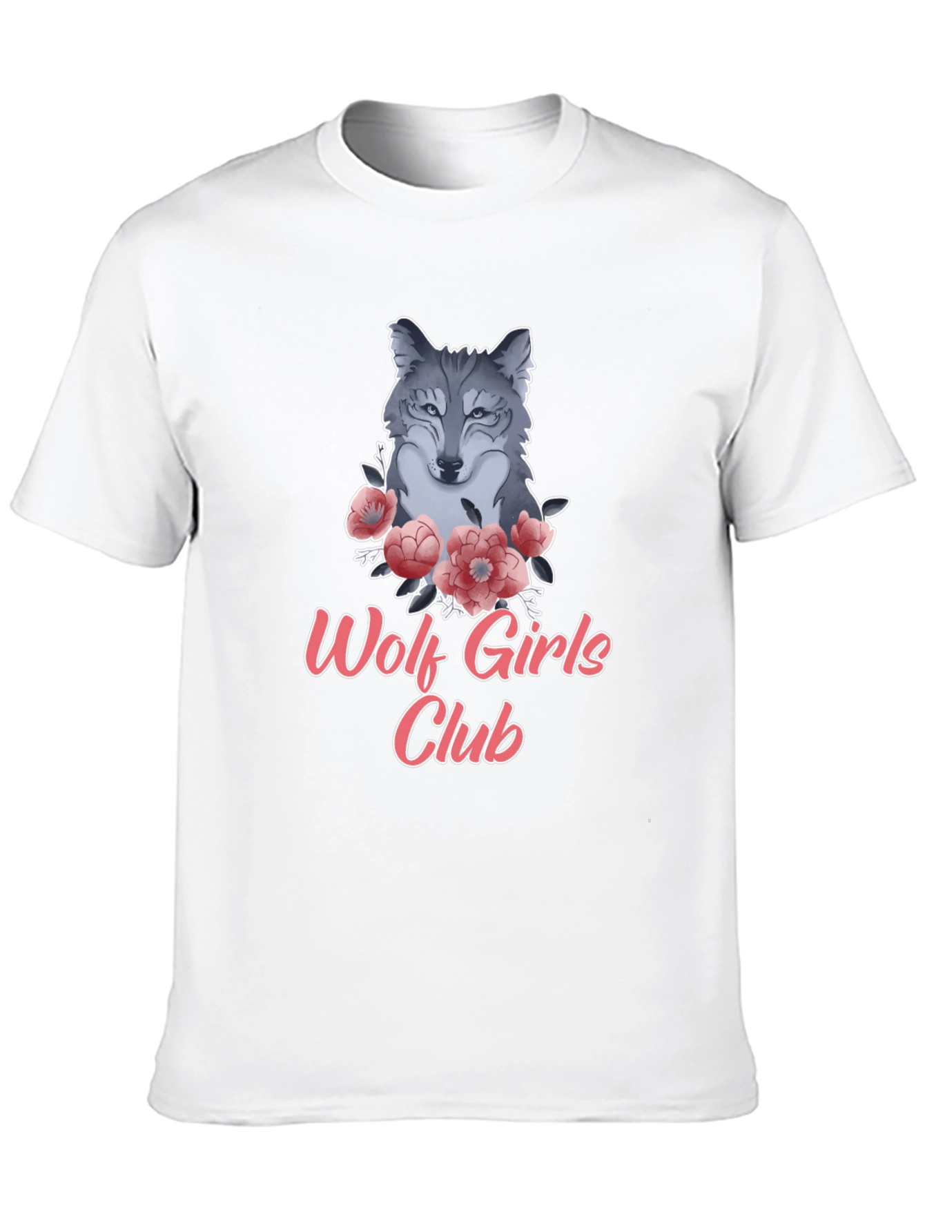 Wolf Girls Club Graphic Tee - Black Cotton T-Shirt
