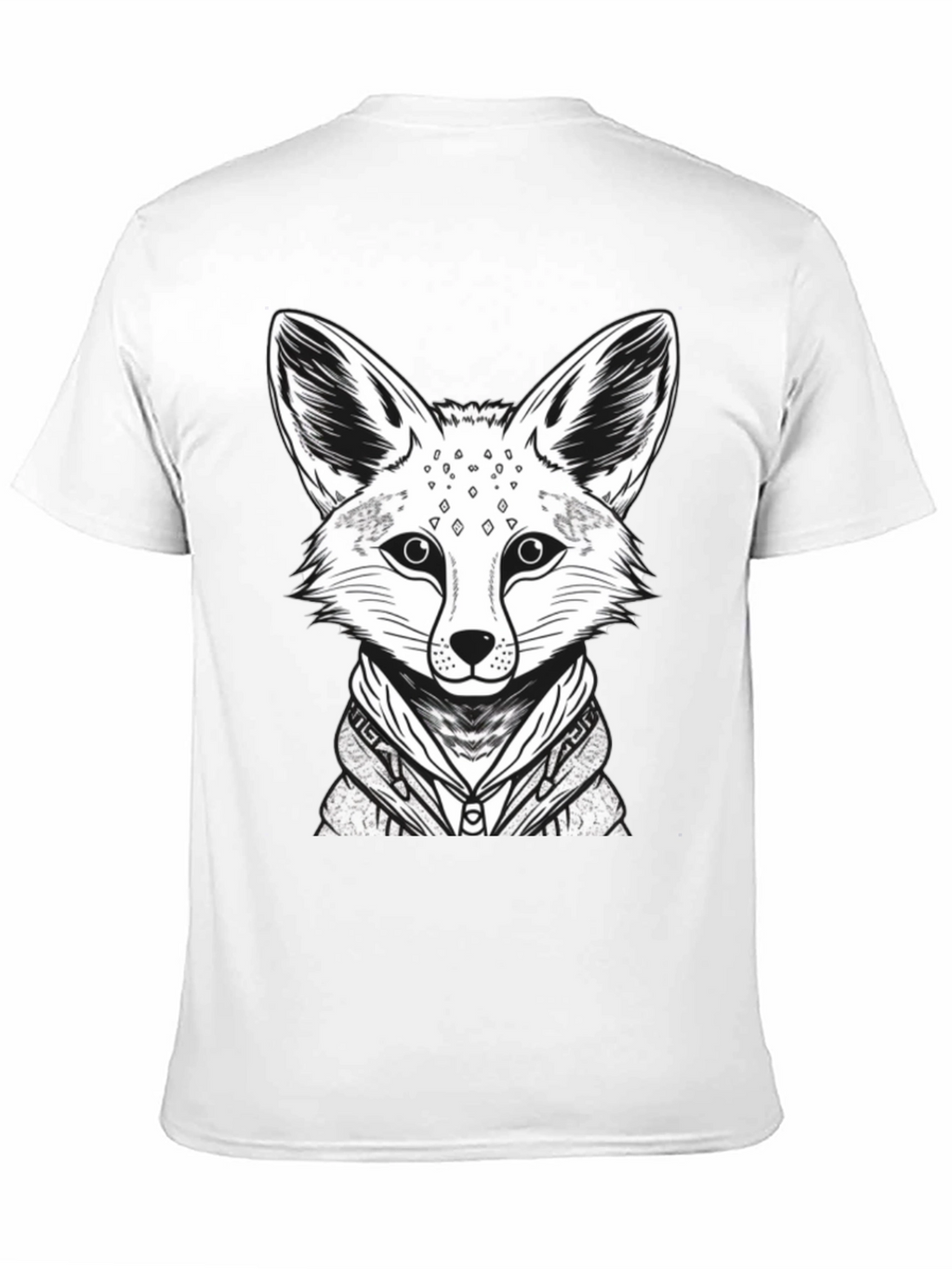 Cool Fox Graphic Tee - Mens Black Cotton Shirt