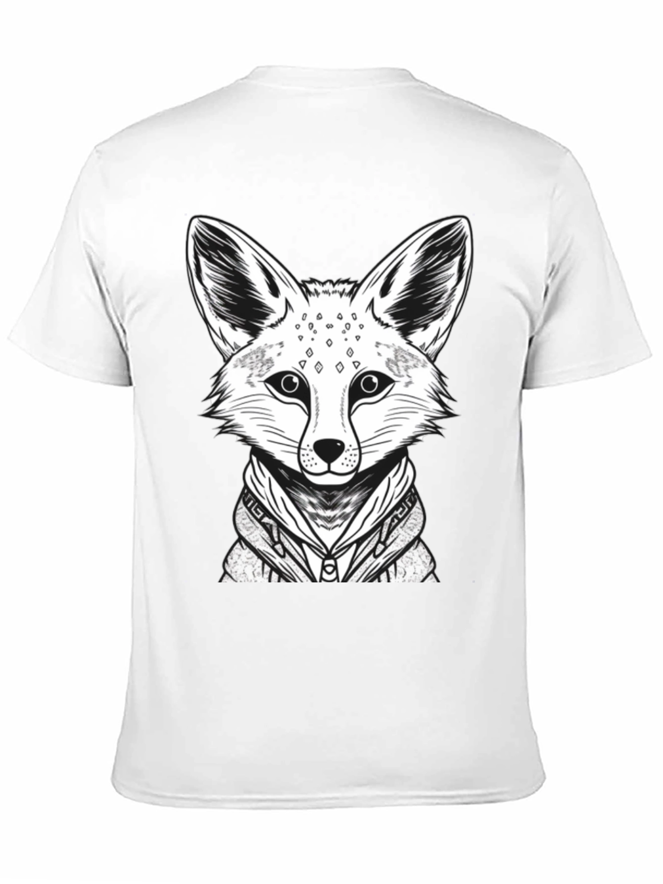 Cool Fox Graphic Tee - Mens Black Cotton Shirt