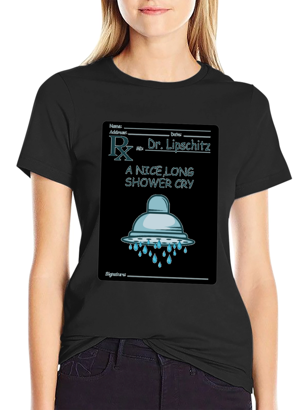 Shower Cry T-Shirt: Doctor Rx Novelty Tee