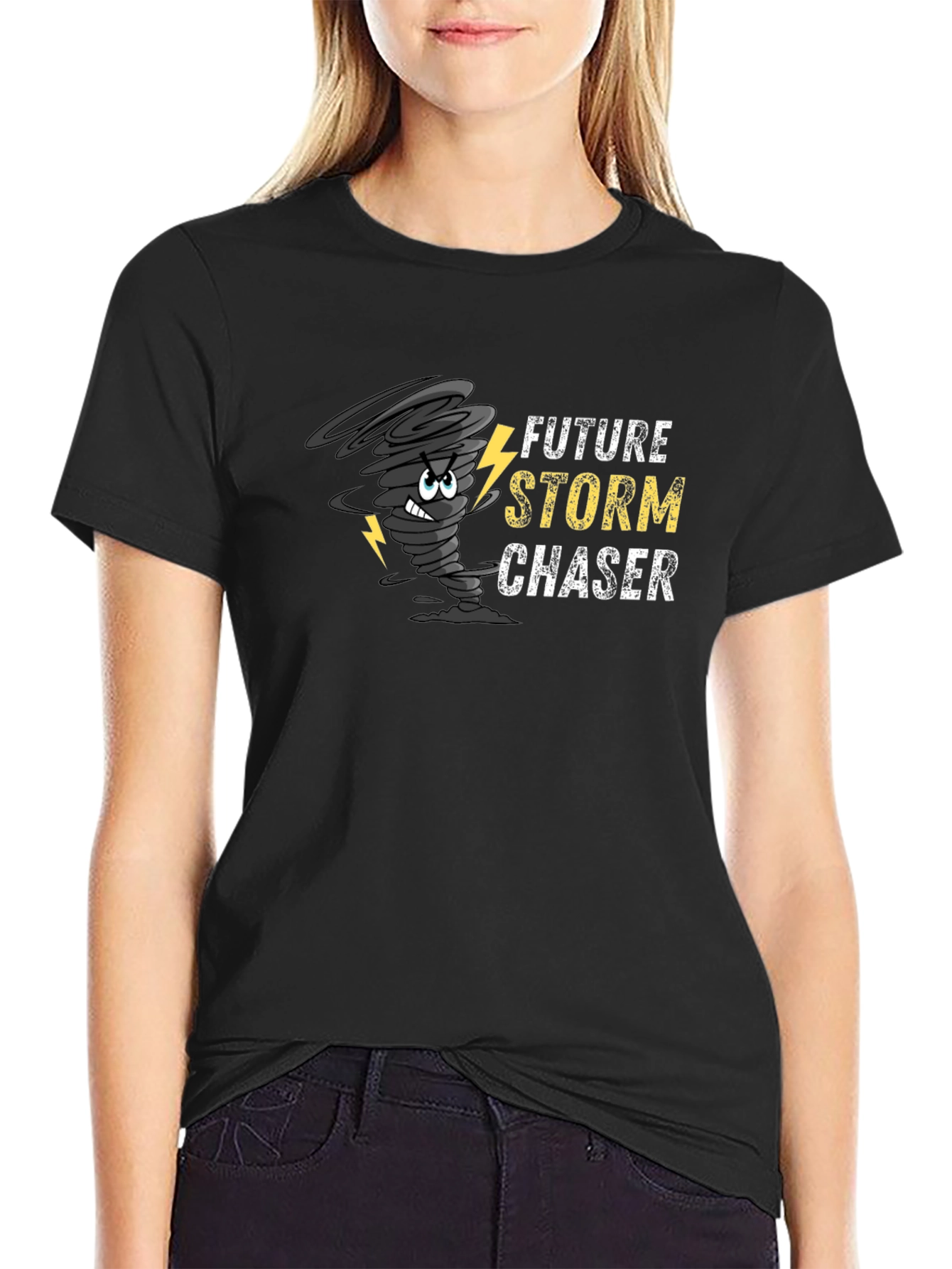 Future Storm Chaser Graphic Tee - Black Cotton