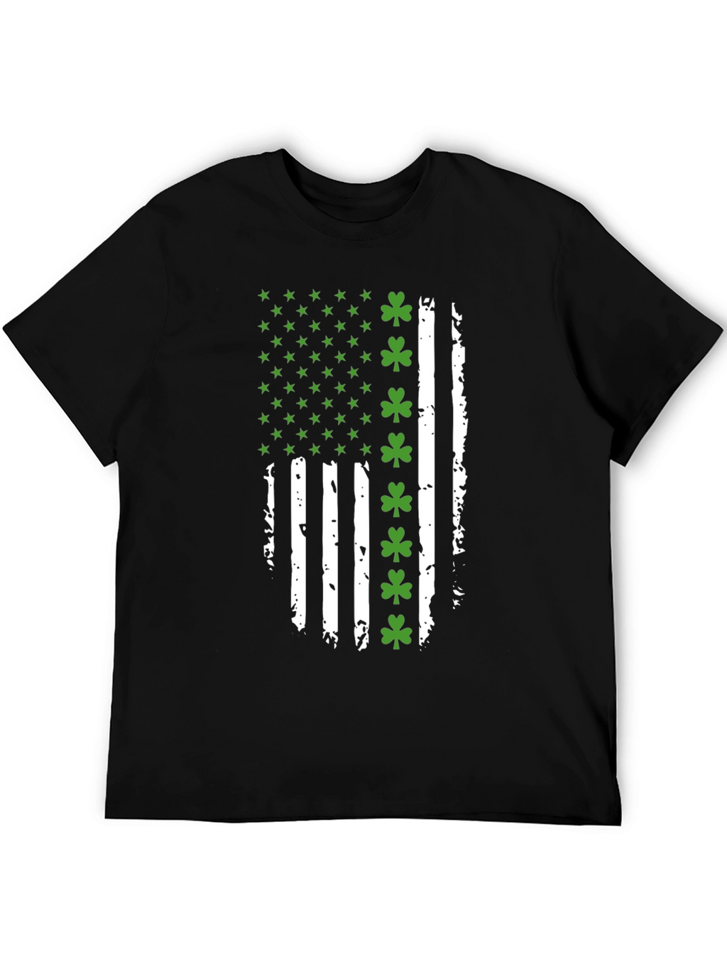 Distressed Irish American Flag Graphic Tee