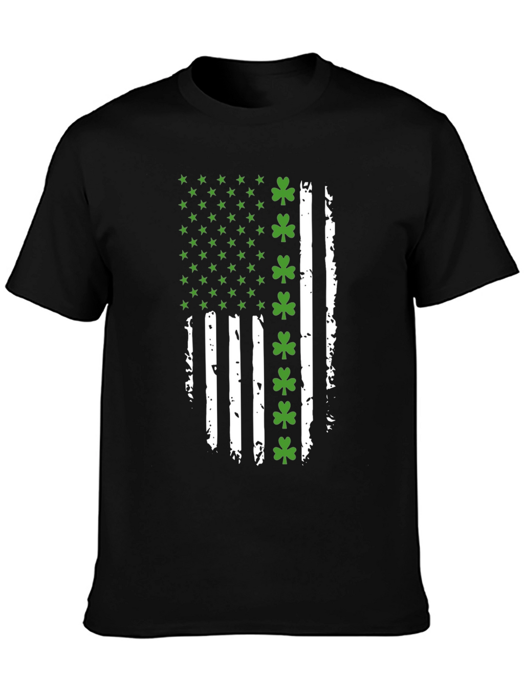 Distressed Irish American Flag Graphic Tee