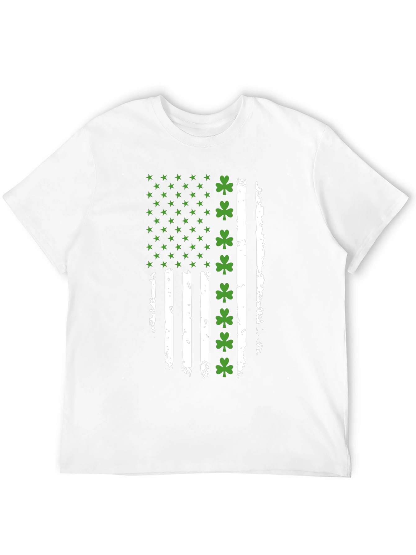 Distressed Irish American Flag Graphic Tee