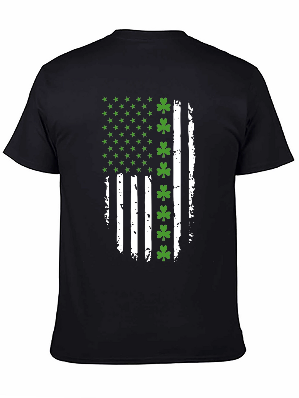Distressed Irish American Flag Graphic Tee