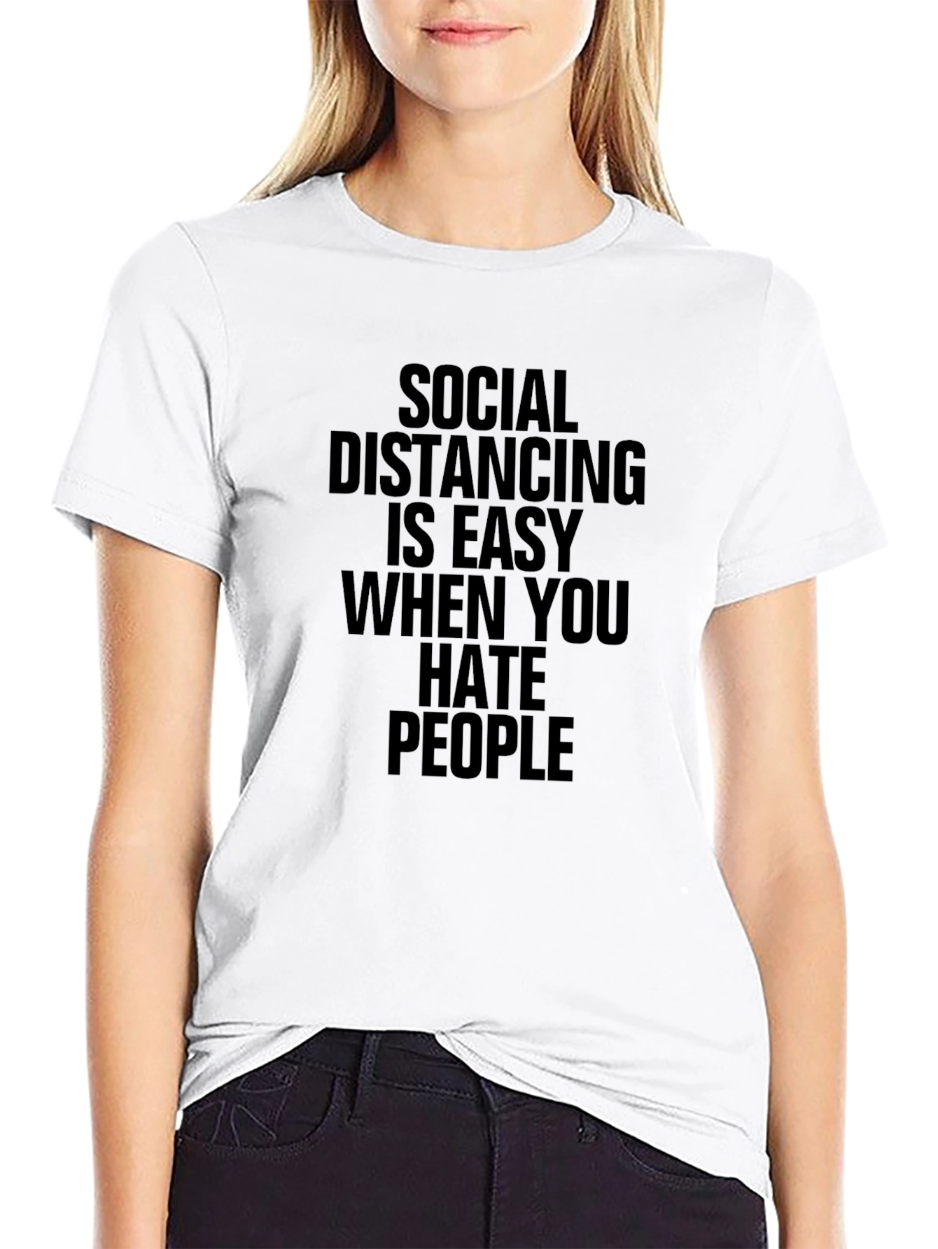 Social Distancing Humor T-Shirt - Hating People Made Easy!