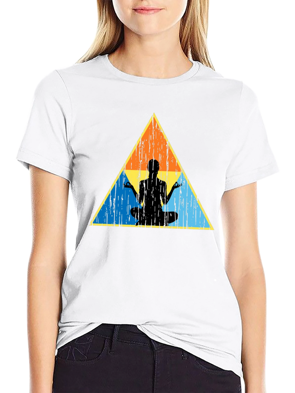 Zen Triangle Graphic Tee - Black Casual Shirt