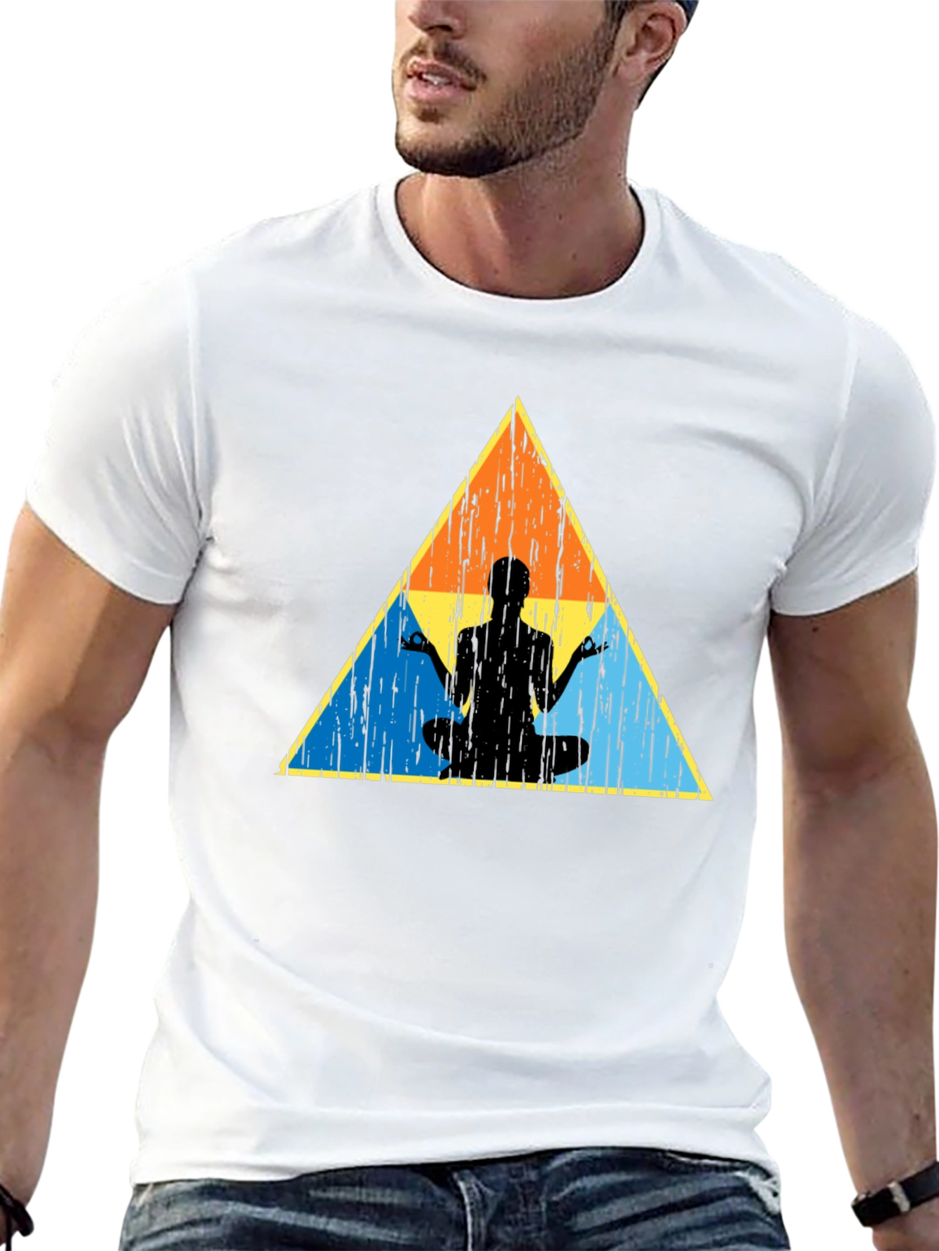 Zen Triangle Graphic Tee - Black Casual Shirt