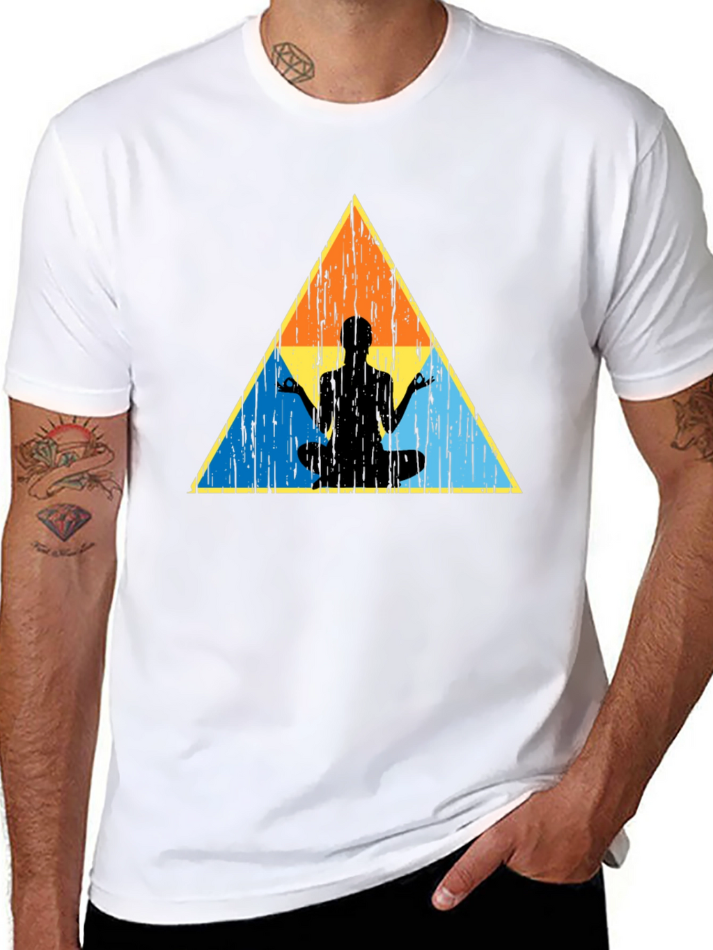 Zen Triangle Graphic Tee - Black Casual Shirt