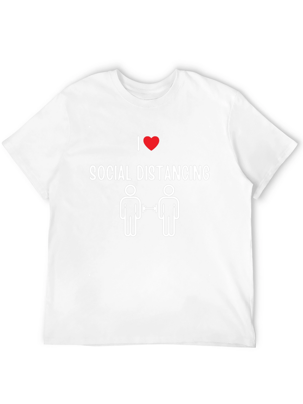 I Heart Social Distancing Black Graphic T-Shirt