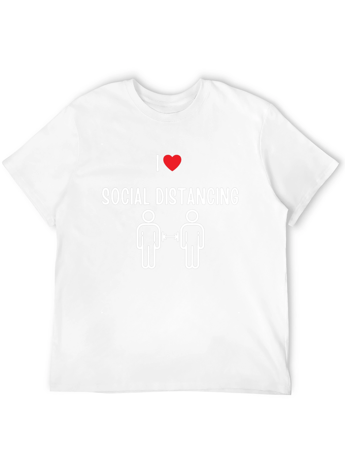 I Heart Social Distancing Black Graphic T-Shirt