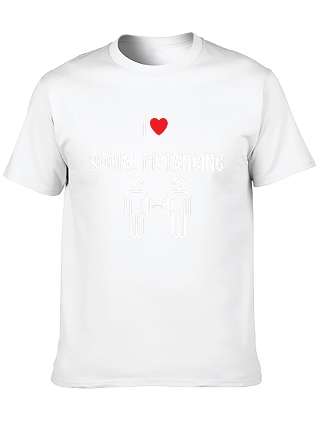 I Heart Social Distancing Black Graphic T-Shirt