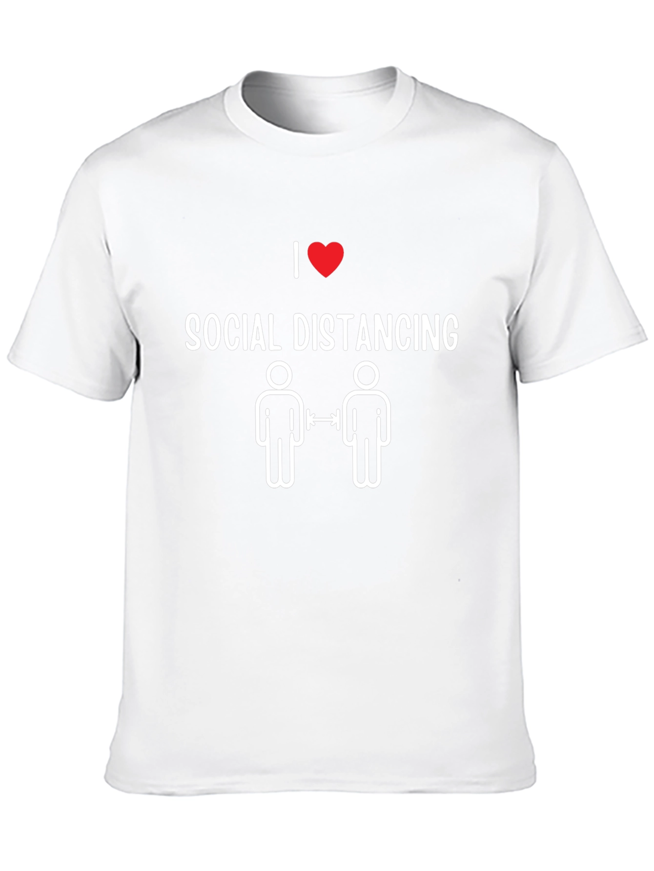 I Heart Social Distancing Black Graphic T-Shirt