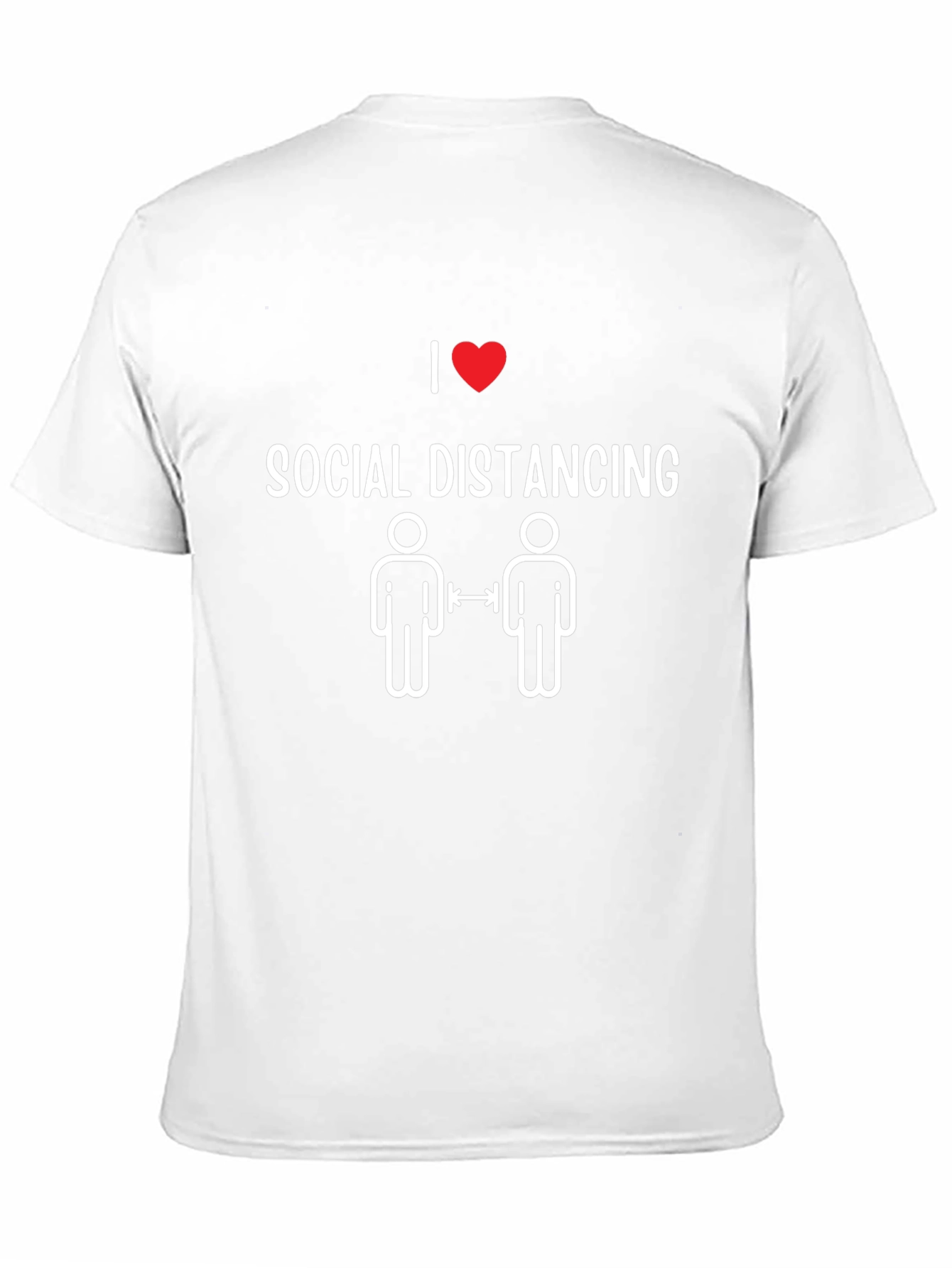 I Heart Social Distancing Black Graphic T-Shirt