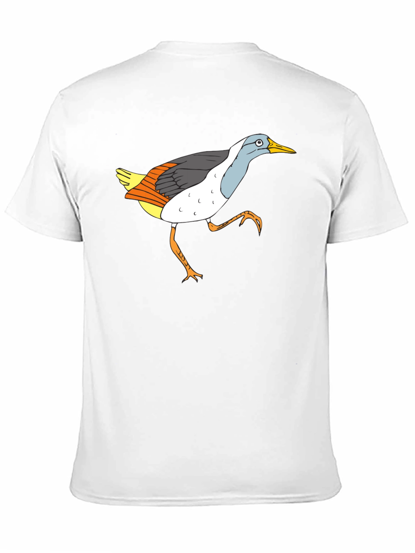 Funny Bird Graphic Black T-Shirt