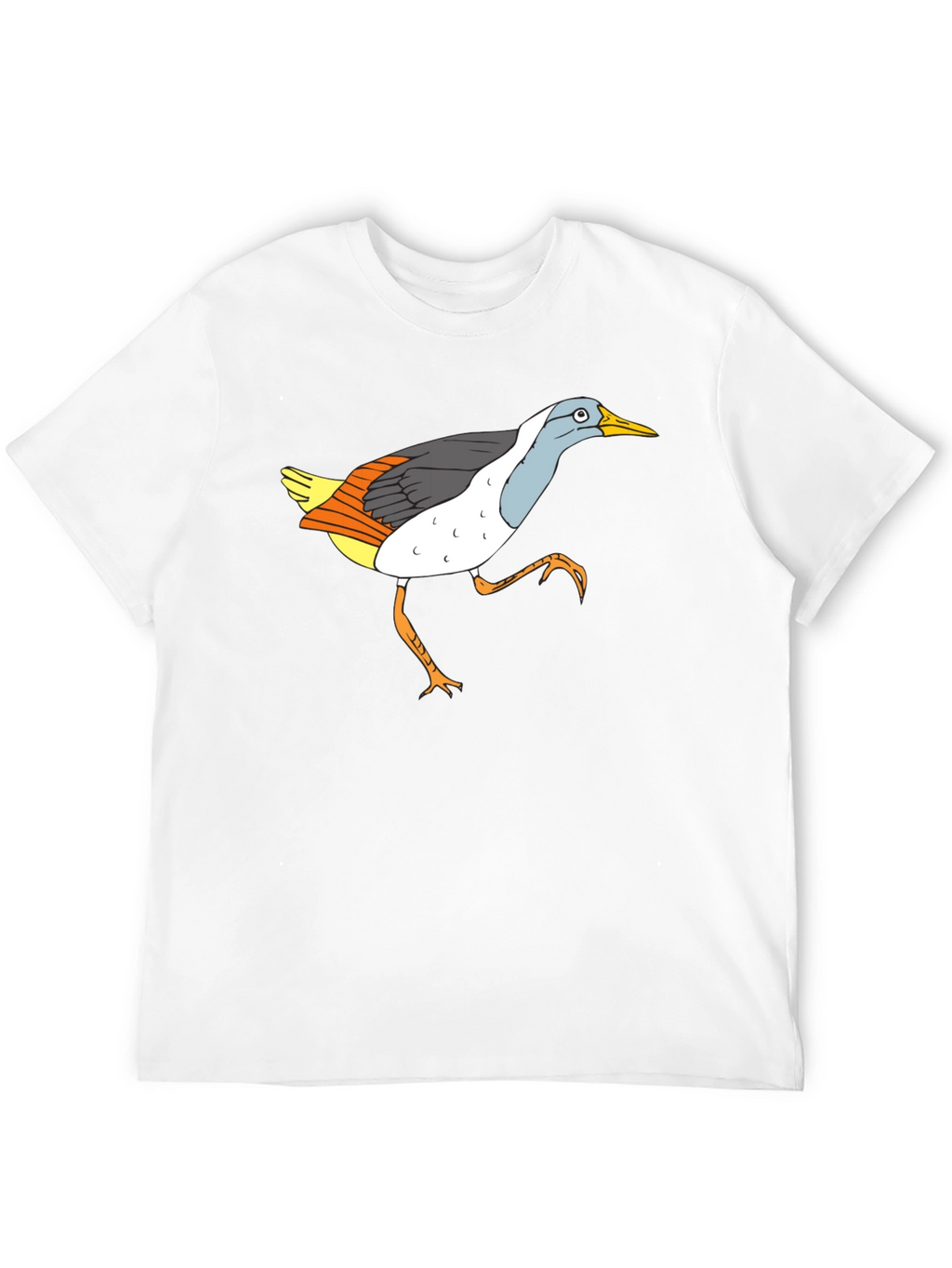 Funny Bird Graphic Black T-Shirt
