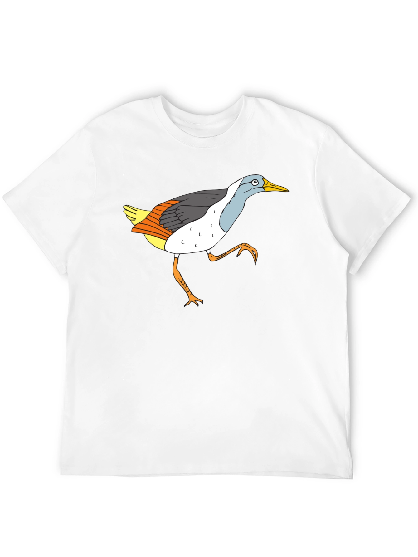 Funny Bird Graphic Black T-Shirt