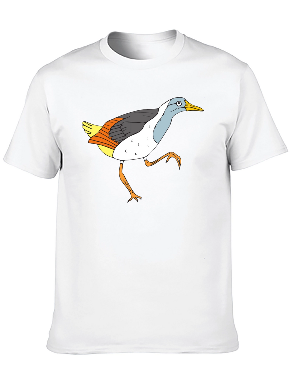 Funny Bird Graphic Black T-Shirt