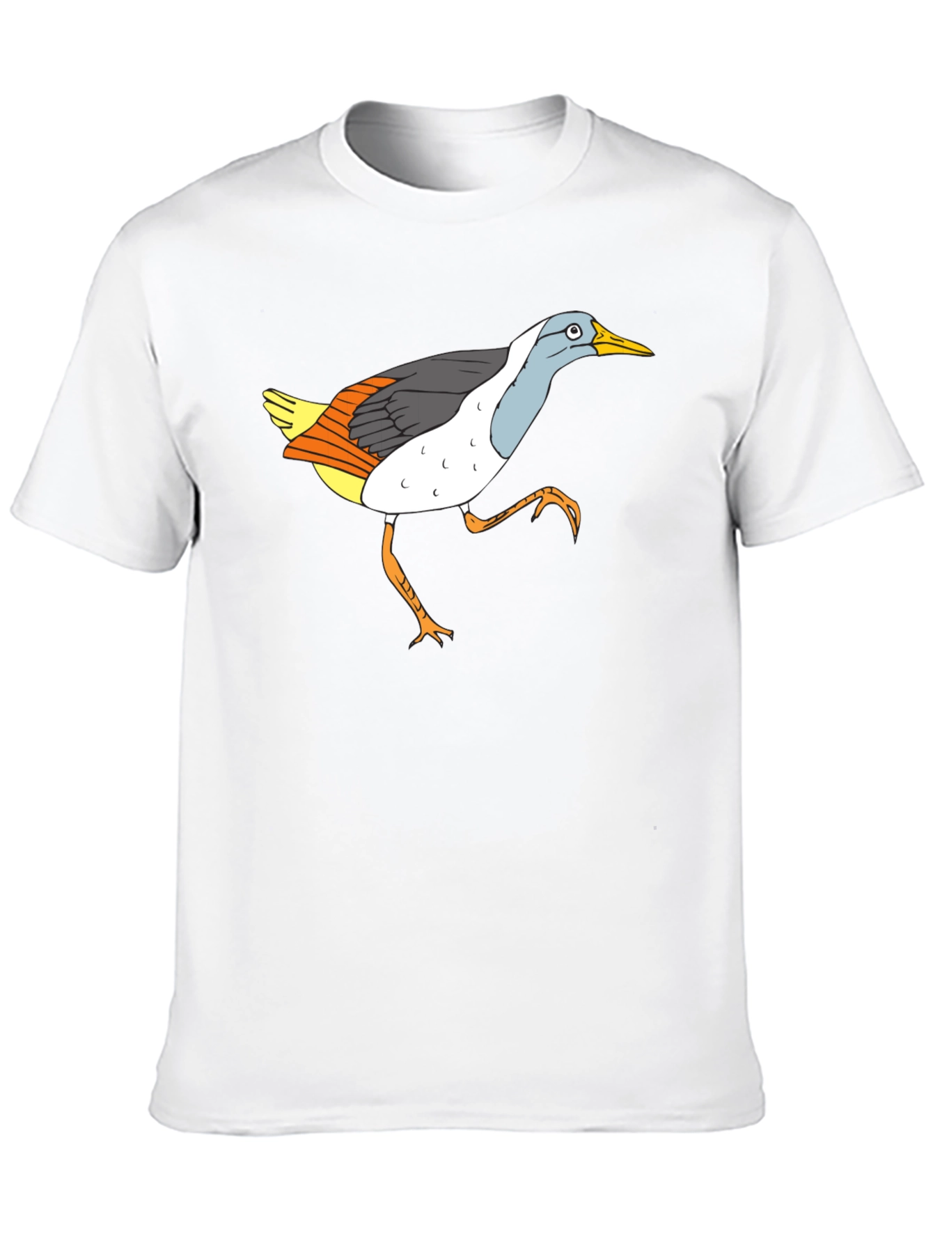 Funny Bird Graphic Black T-Shirt