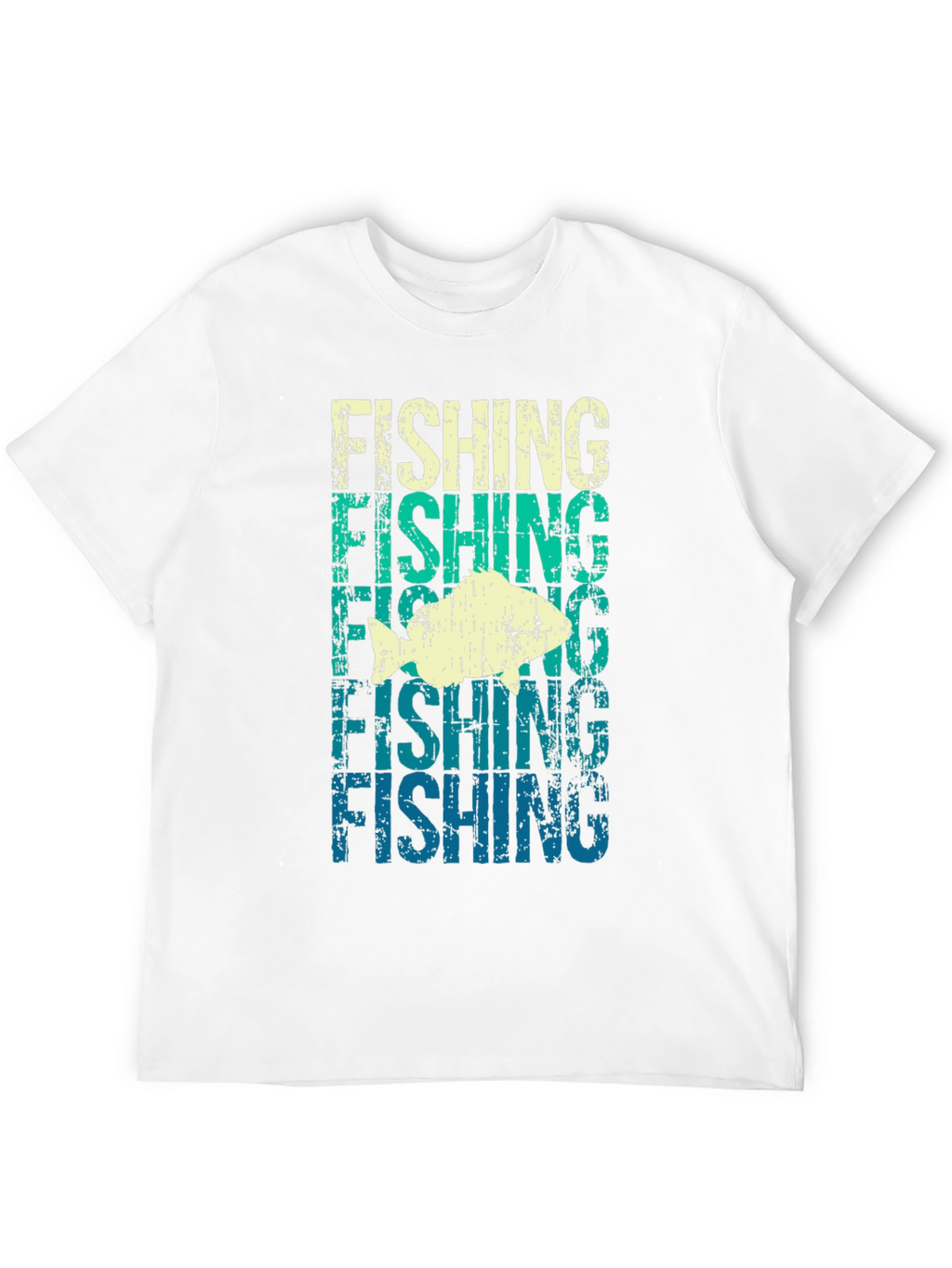 Retro Fishing Graphic Tee - Distressed Design