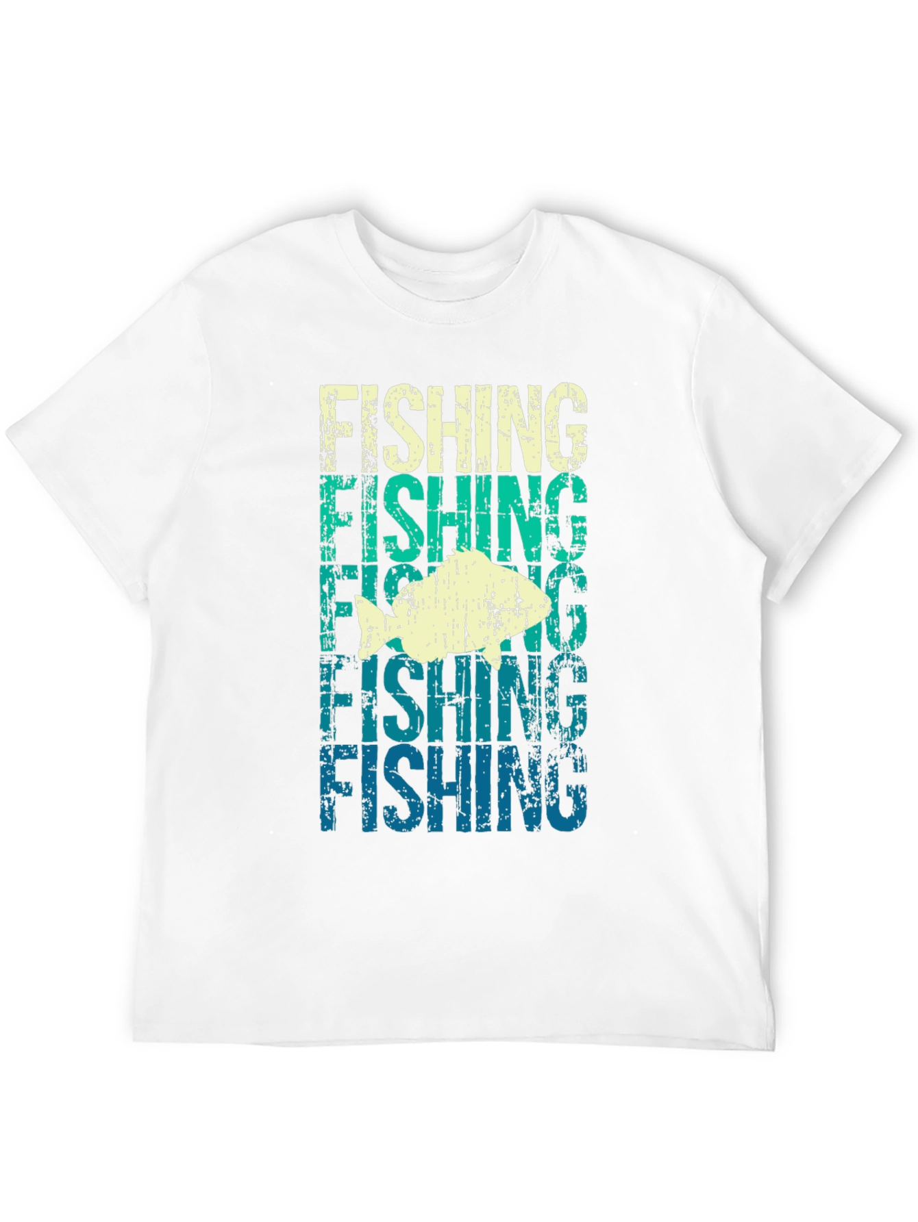 Retro Fishing Graphic Tee - Distressed Design