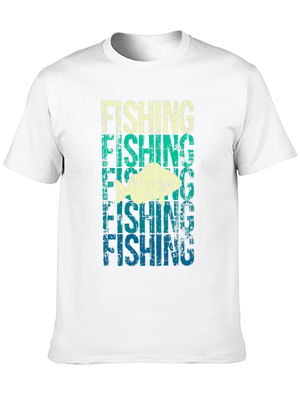 Retro Fishing Graphic Tee - Distressed Design