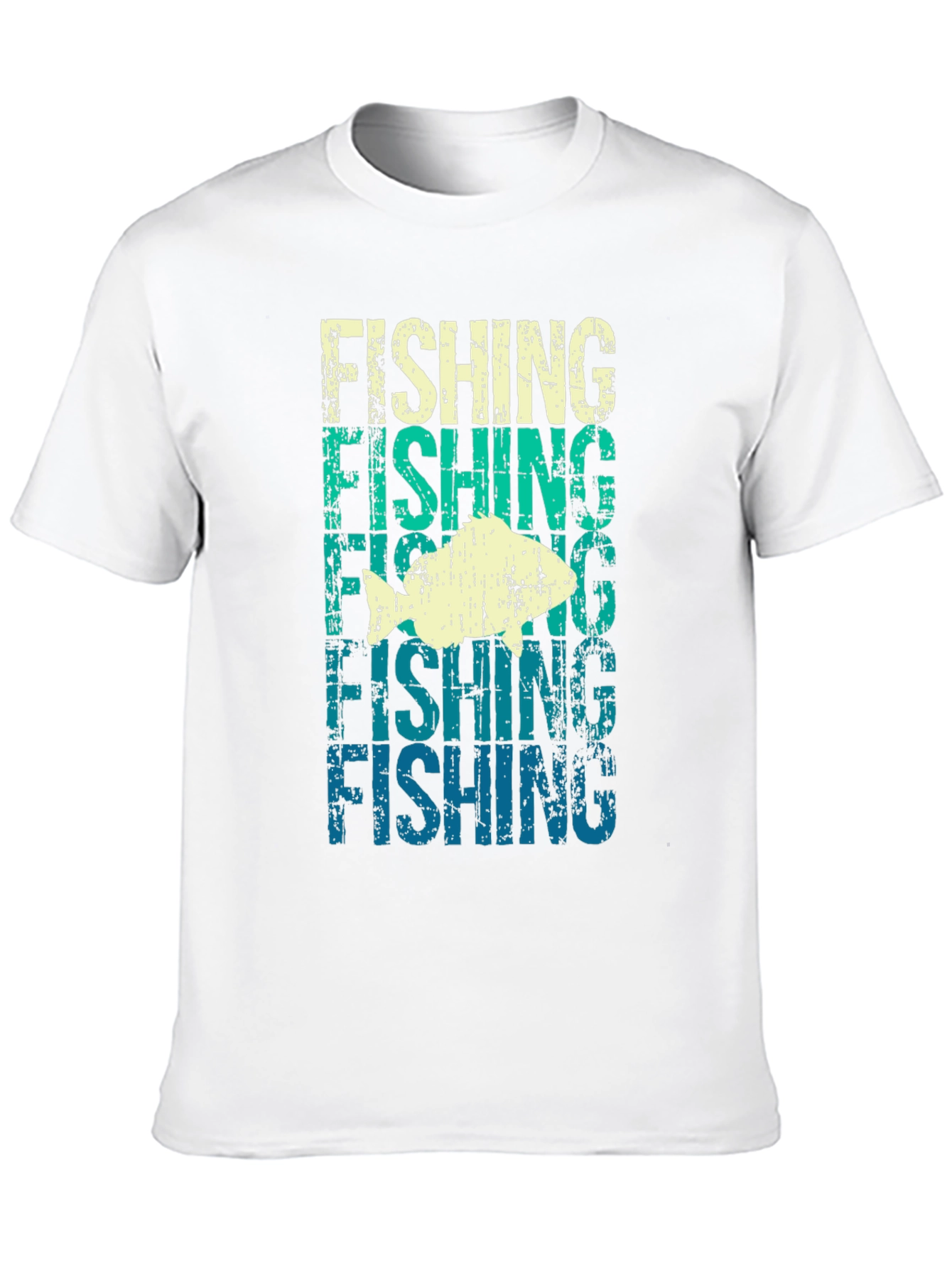 Retro Fishing Graphic Tee - Distressed Design