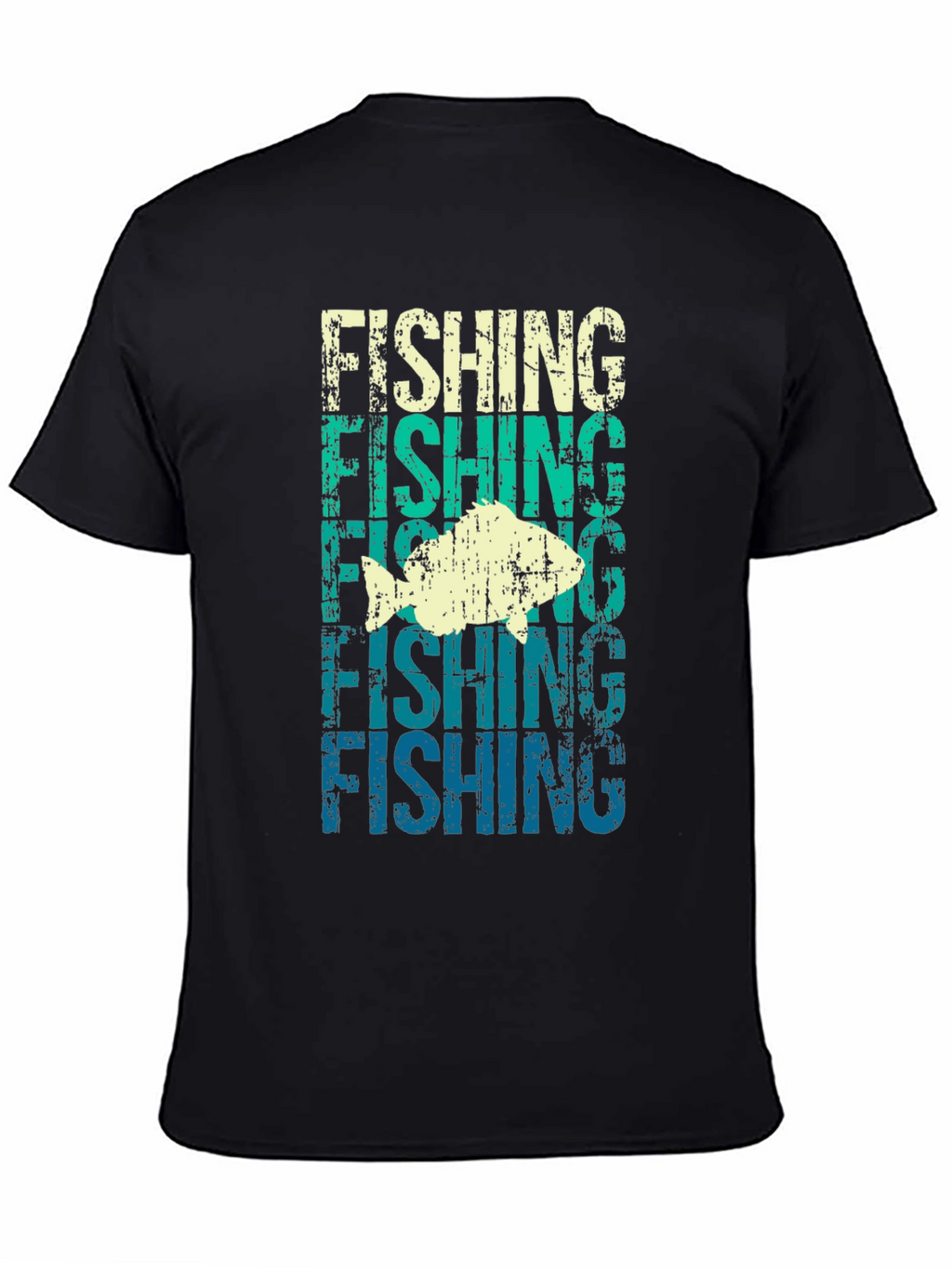 Retro Fishing Graphic Tee - Distressed Design