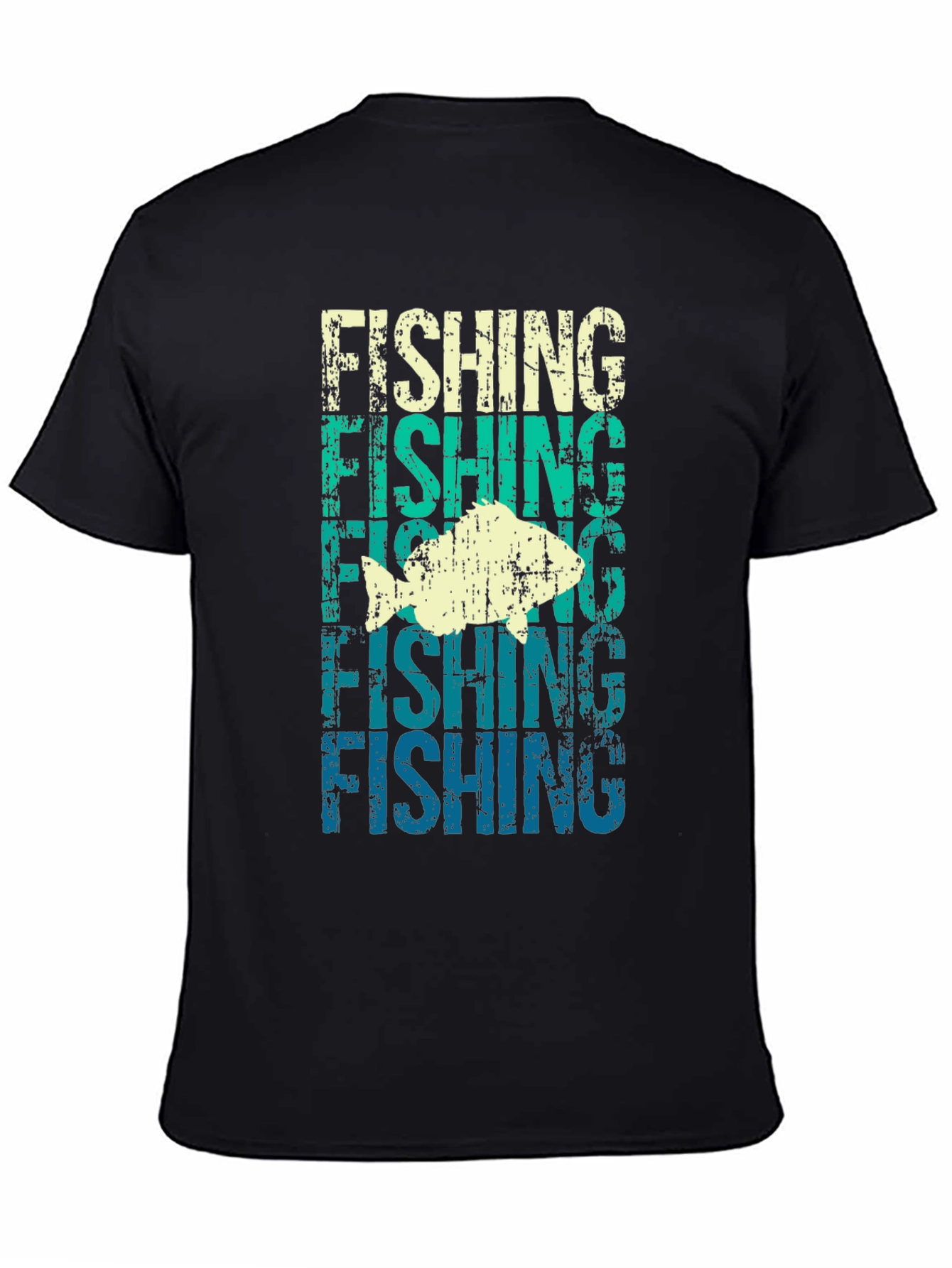 Retro Fishing Graphic Tee - Distressed Design