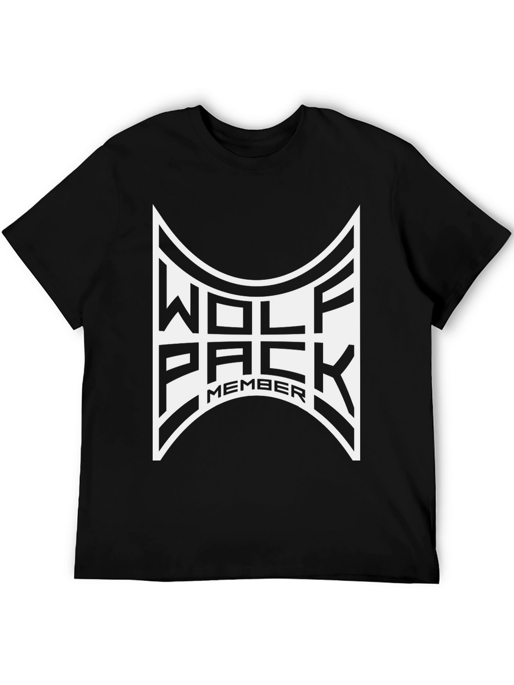 Wolf Pack Member Black Graphic Tee