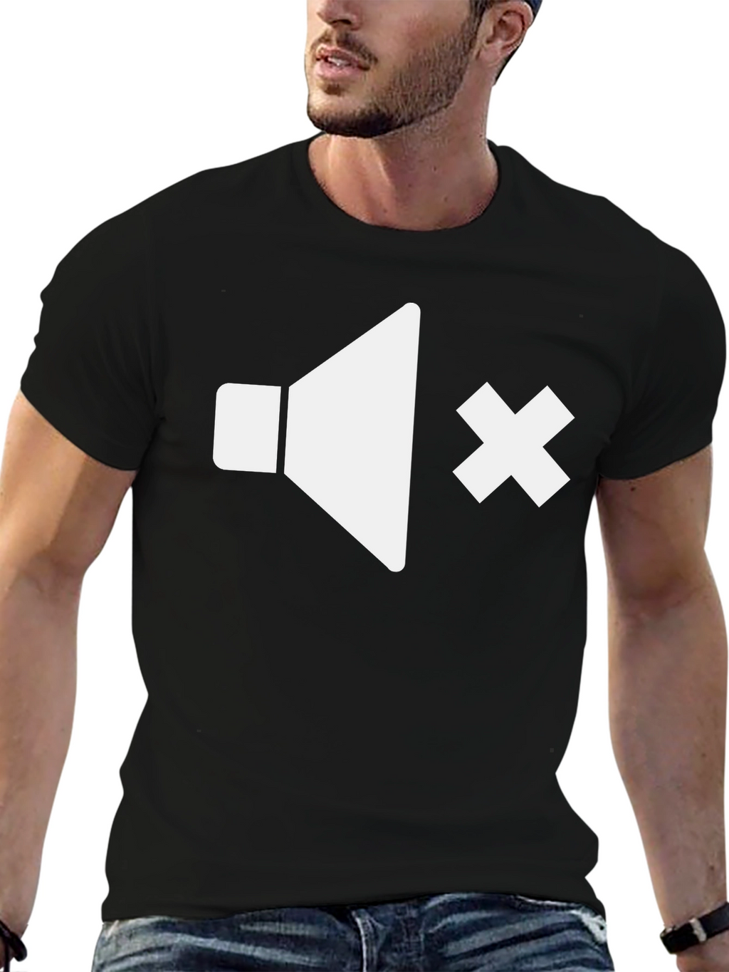 Mute Mode Tee - Black Graphic T-Shirt